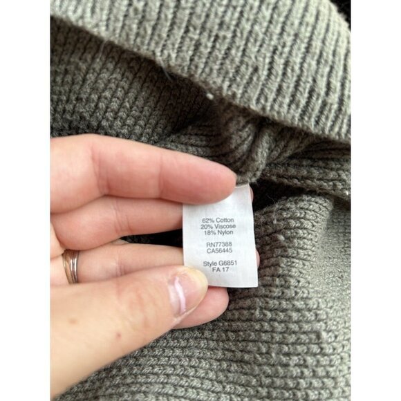 Madewell Province Cross Back Knit Sweater Green Long Sleeve Size XS Cotton Blend - Picture 9 of 10